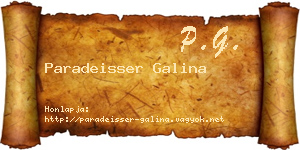 Paradeisser Galina névjegykártya